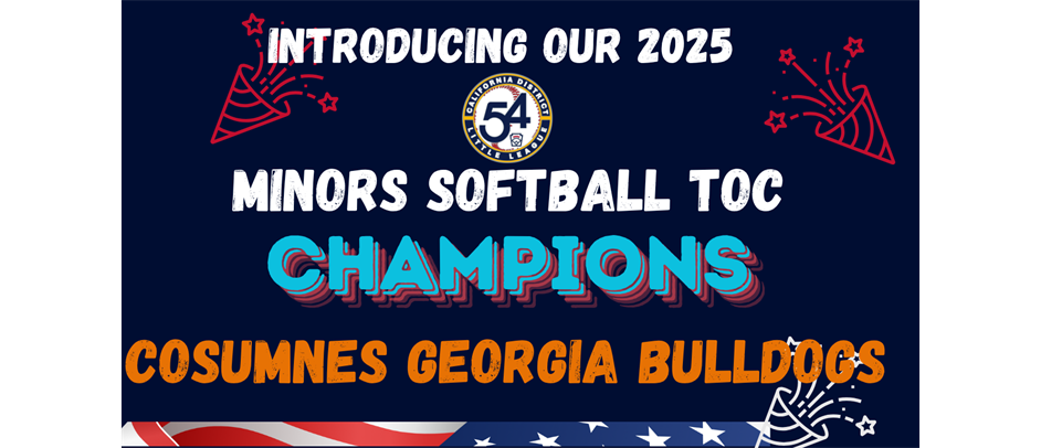 2025 TOC Champions - Minors Softball