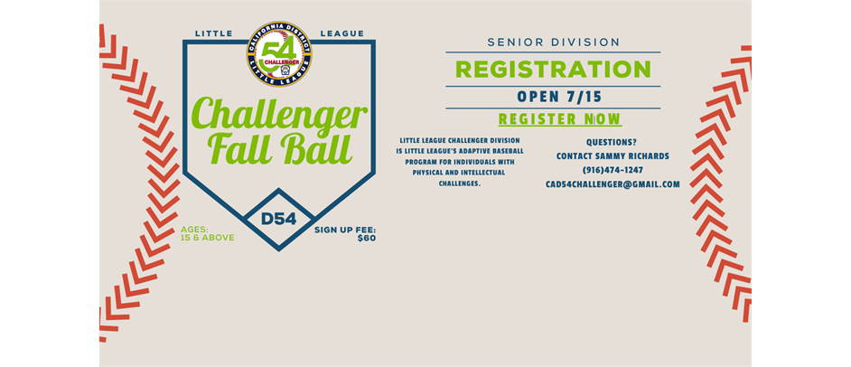Fall Challenger Registration OPEN