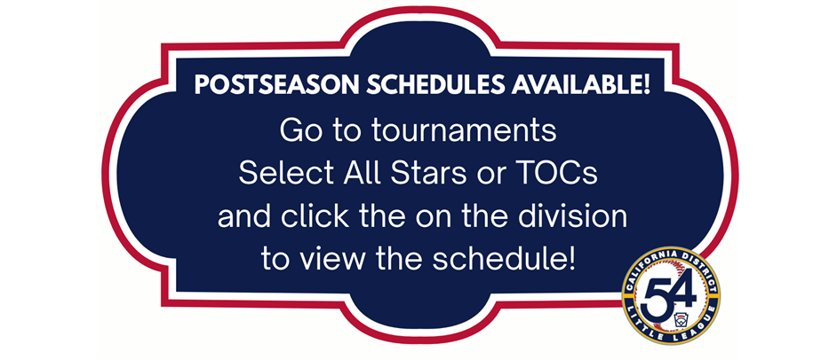 Schedules are HERE ... 